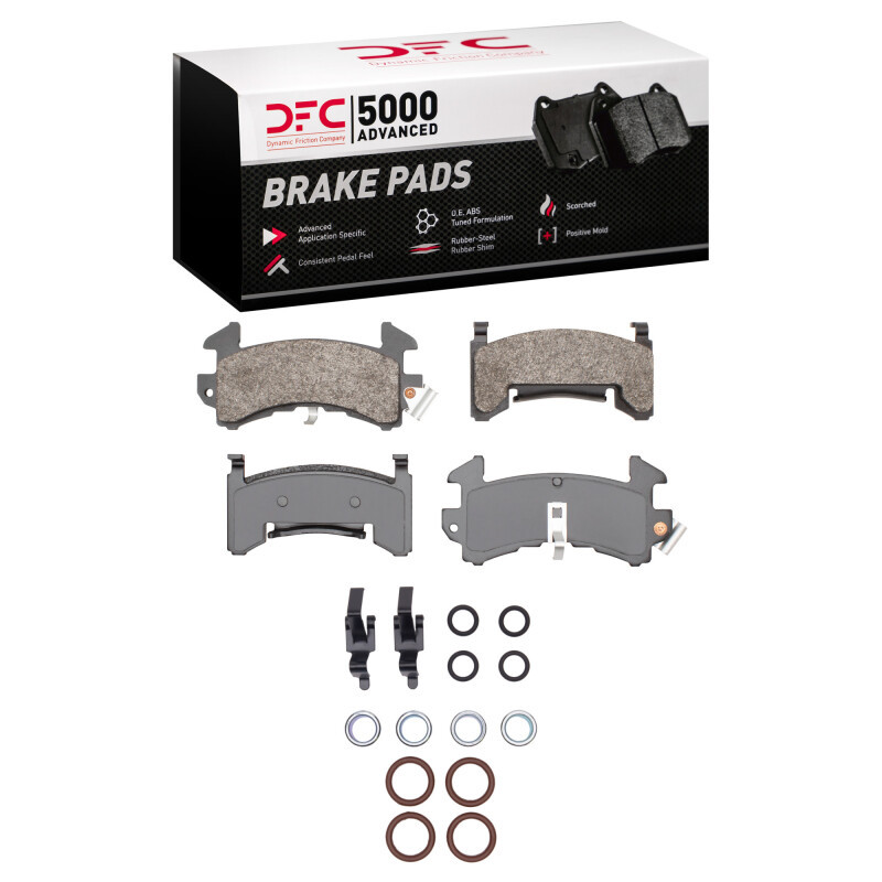 DFC 5000 Advanced Semi-Metallic Front Brake Pads and Hardware Kit, Buick Century 1978-2002