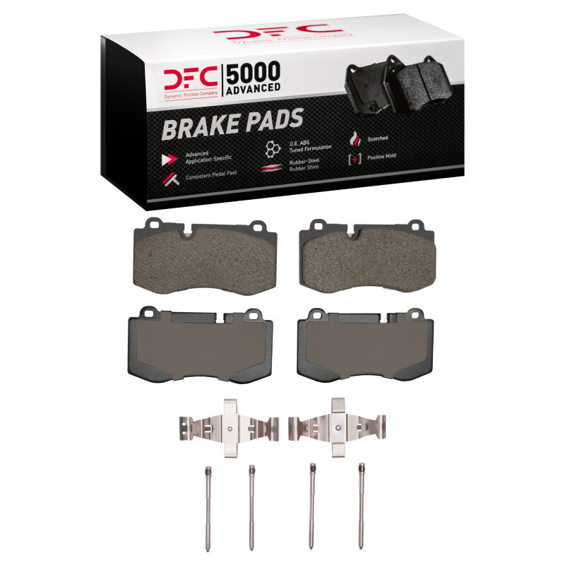 DFC 5000 Advanced Low-Metallic Front Brake Pads and Hardware Kit, Mercedes-Benz S600 2007-2014