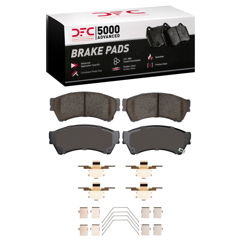 DFC 5000 Advanced Ceramic Front Brake Pads and Hardware Kit, Mazda 6 2006-2013
