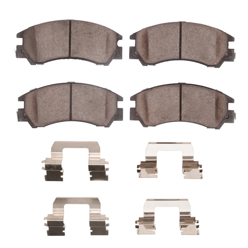DFC 4000 HybriDynamic Front Brake Pads and Hardware Kit, Subaru GL-10 1985-1994