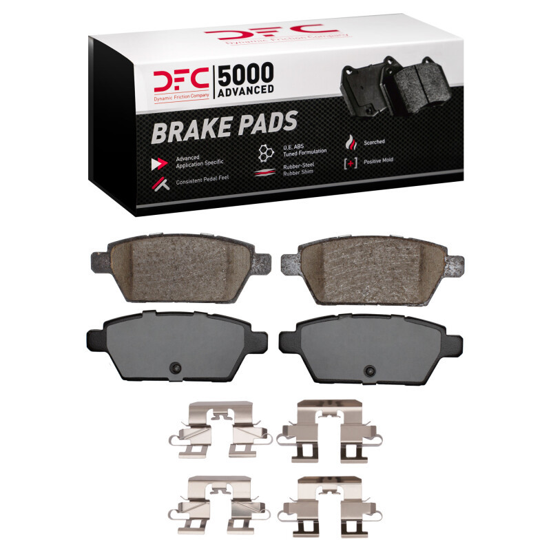 DFC 5000 Advanced Ceramic Rear Brake Pads and Hardware Kit, Ford Fusion 2006-2013