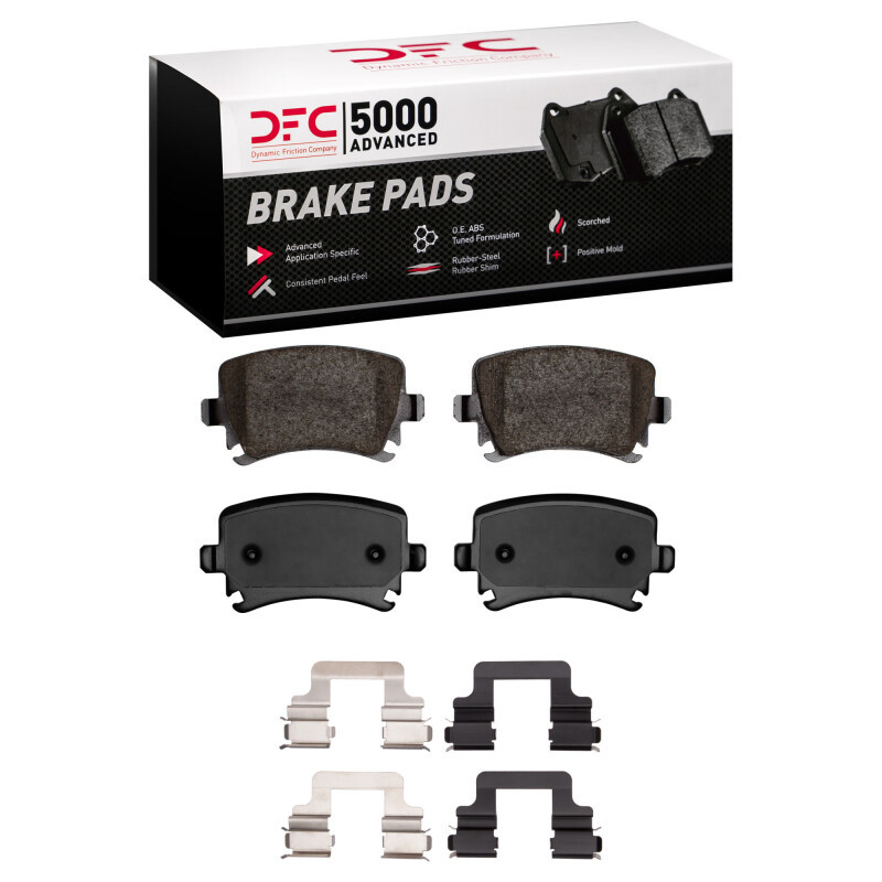 DFC 5000 Advanced Ceramic Rear Brake Pads and Hardware Kit, Audi TT Quattro RS 2008-2016