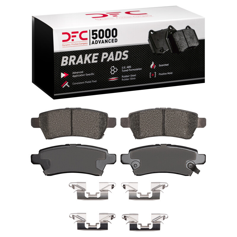 DFC 5000 Advanced Ceramic Rear Brake Pads and Hardware Kit, Nissan Pathfinder 2005-2012