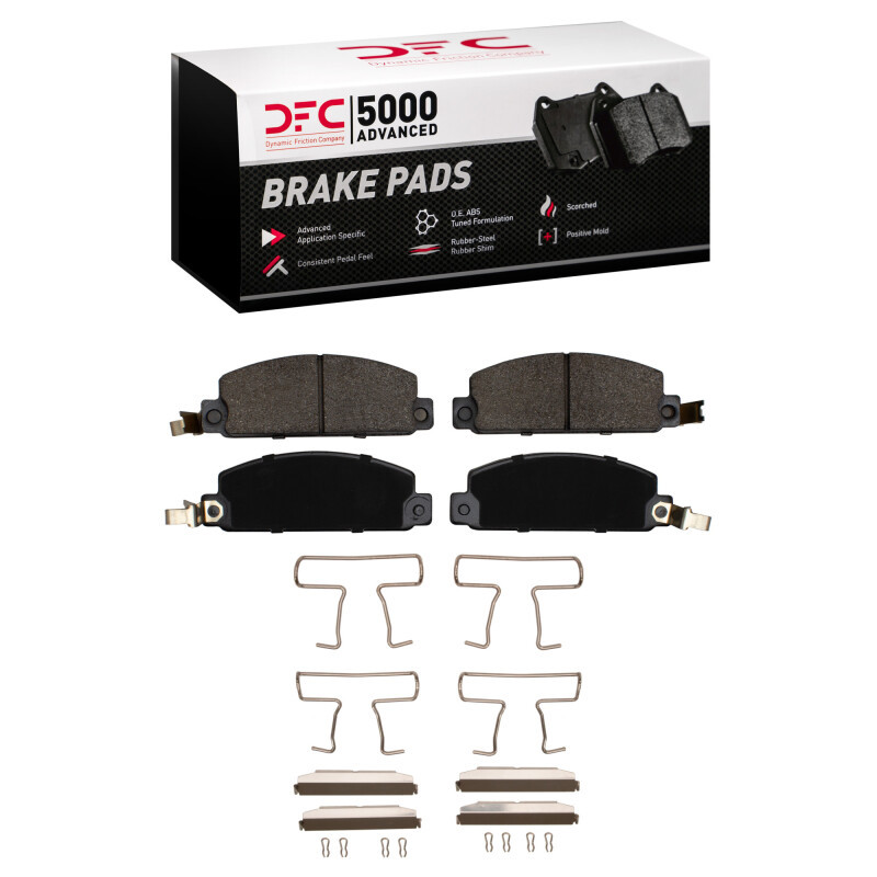 DFC 76-80 Chevrolet LUV Front 5000 Advanced Semi Metallic Brake Pads and Hardware Kit