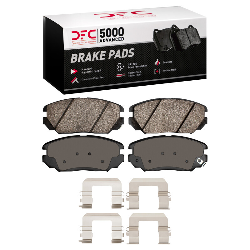 DFC 5000 Advanced Ceramic Front Brake Pads and Hardware Kit, Hyundai Azera 2005-2011