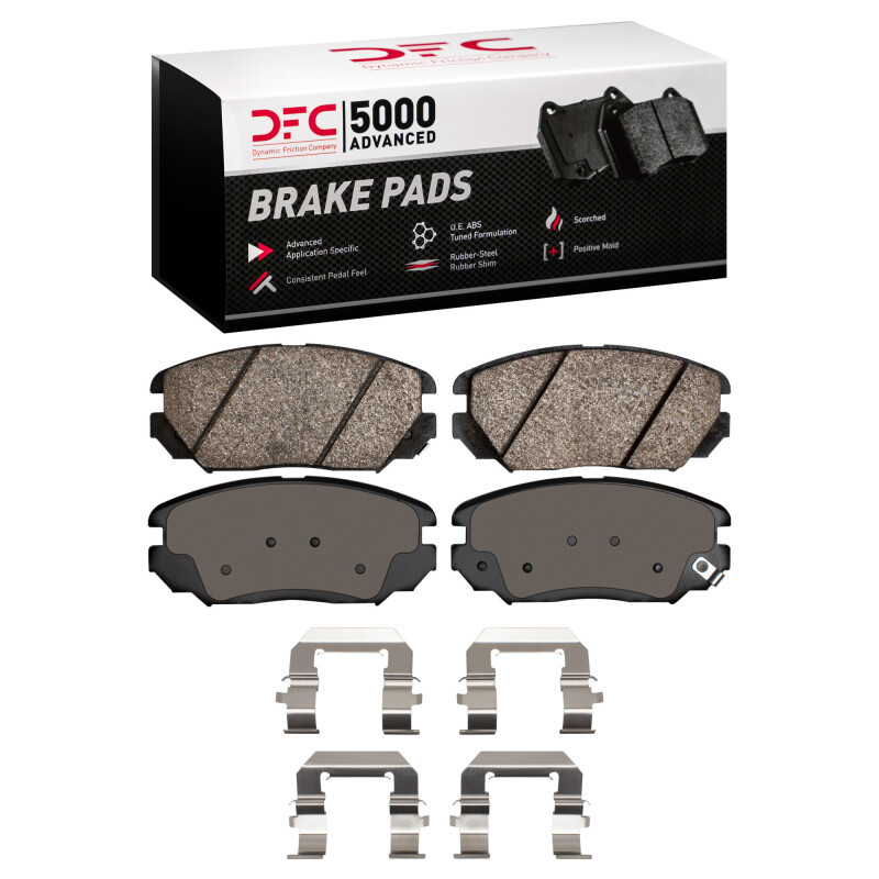 DFC 5000 Advanced Ceramic Front Brake Pads and Hardware Kit, Buick LaCrosse 2010-2019