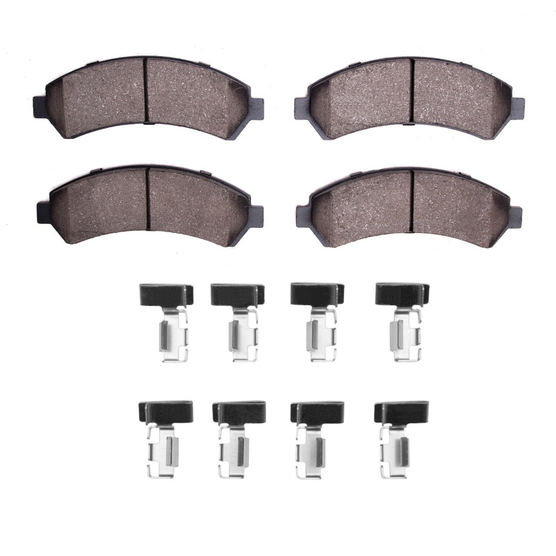 DFC 4000 HybriDynamic Front Brake Pads and Hardware Kit, Chevrolet S10 1997-2005