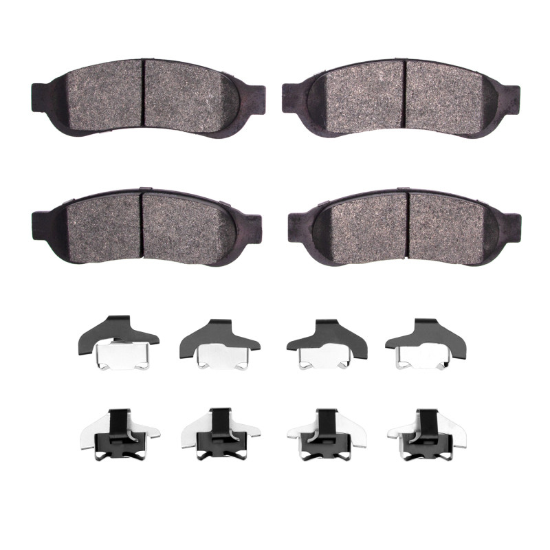 DFC 5000 Advanced Semi-Metallic Rear Brake Pads and Hardware Kit, Ford F-350 Super Duty 2WD 2005-2010