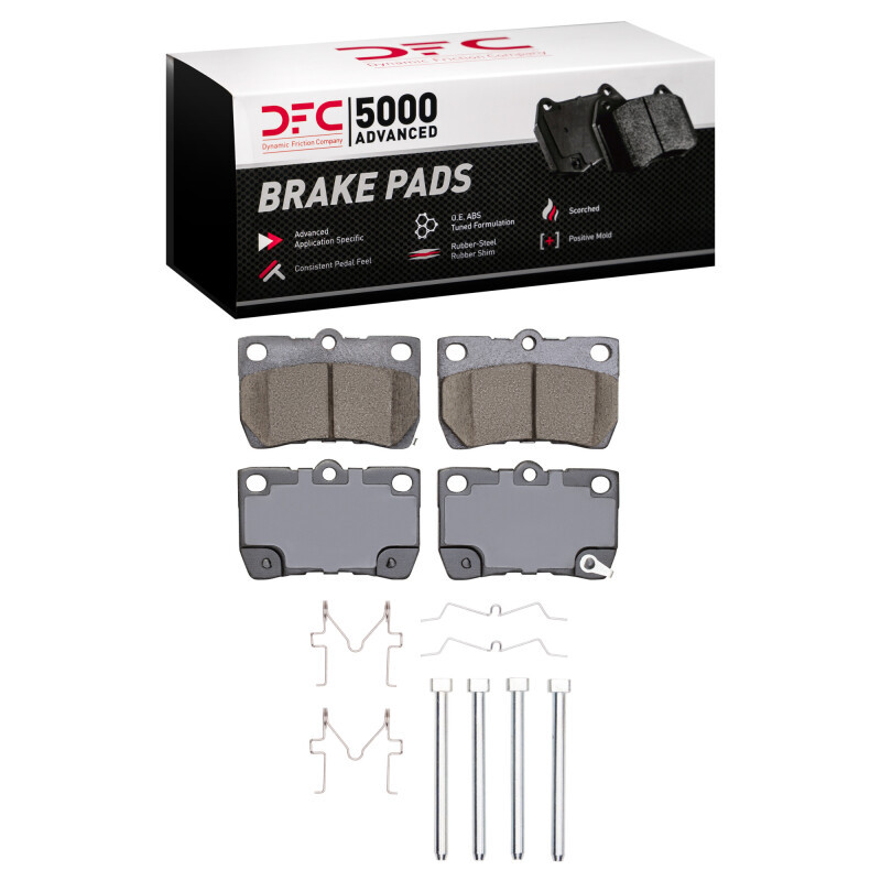 DFC 5000 Advanced Ceramic Rear Brake Pads and Hardware Kit, Lexus IS250 2006-2013
