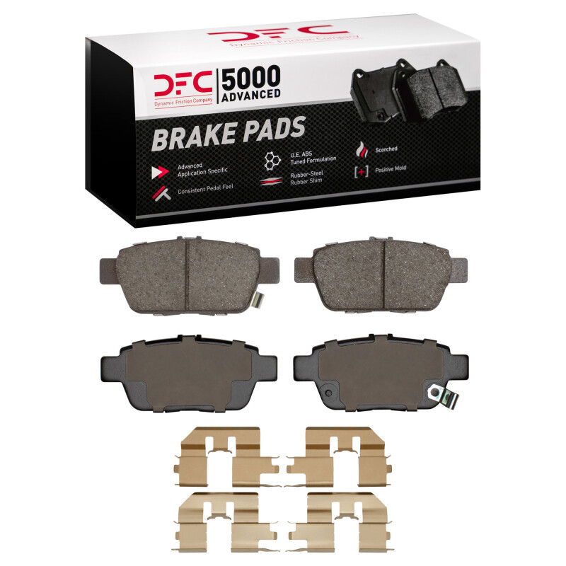 DFC 5000 Advanced Ceramic Rear Brake Pads and Hardware Kit, Acura TL 2006-2014