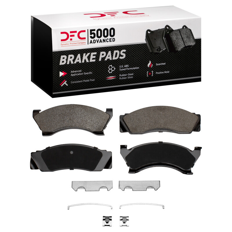 DFC 5000 Advanced Semi-Metallic Front Brake Pads and Hardware Kit, Mercury Grand Marquis 1978-1978