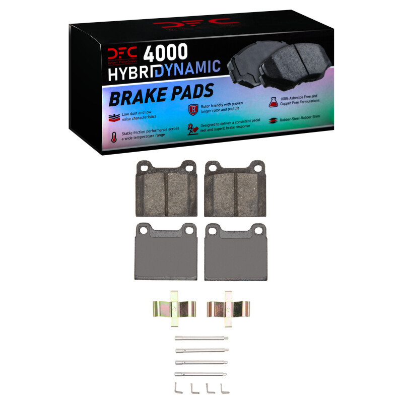 DFC 4000 HybriDynamic Rear Brake Pads and Hardware Kit, Porsche 911/912 1969-1983