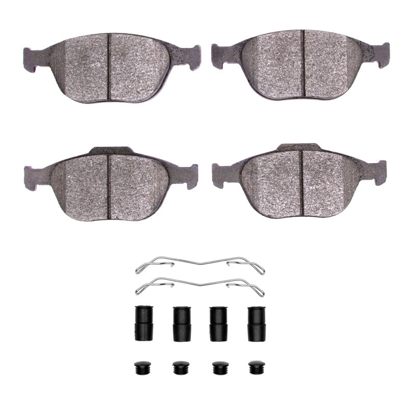 DFC 4000 HybriDynamic Front Brake Pads and Hardware Kit, Ford Transit Connect 2002-2013