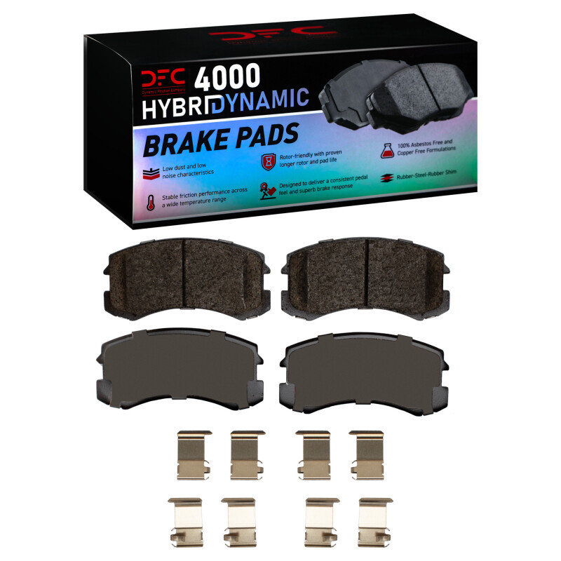 DFC 4000 HybriDynamic Front Brake Pads and Hardware Kit, Mitsubishi Lancer 2002-2007