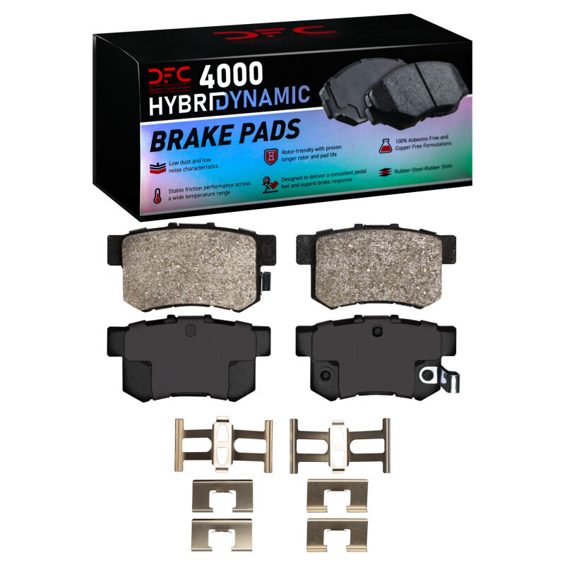 DFC 4000 HybriDynamic Rear Brake Pads and Hardware Kit, Honda S2000 2000-2013