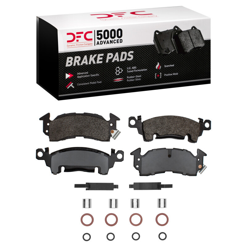 DFC 5000 Advanced Semi-Metallic Front Brake Pads and Hardware Kit, Buick Skylark 1967-2002