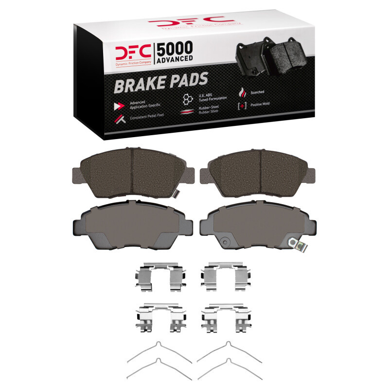 DFC 5000 Advanced Ceramic Front Brake Pads and Hardware Kit, Acura RSX 2002-2011