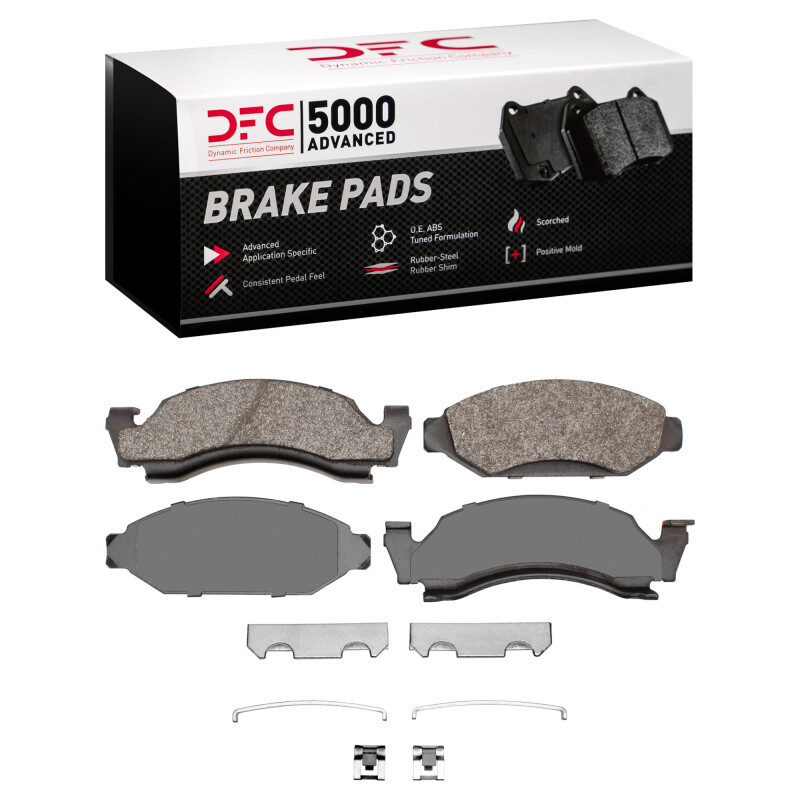 DFC 5000 Advanced Semi-Metallic Front Brake Pads and Hardware Kit, American Motors Hornet 1972-1980