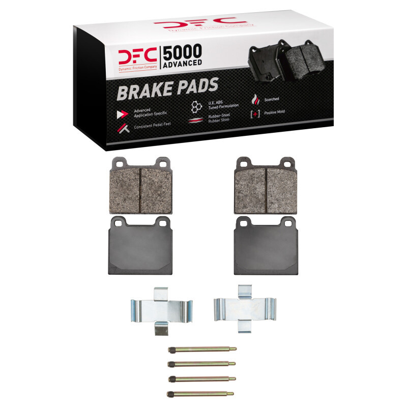 DFC 5000 Advanced Low-Metallic Front Brake Pads and Hardware Kit, Mercedes-Benz 300SEL 1970-1972