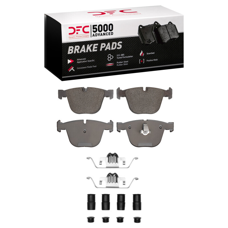DFC 5000 Advanced Low-Metallic Rear Brake Pads and Hardware Kit, BMW X5 2010-2019