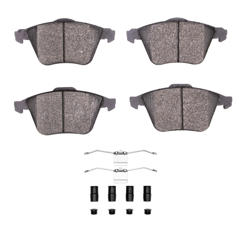 DFC 5000 Advanced Low-Metallic Front Brake Pads and Hardware Kit, Mazda 3 2004-2013