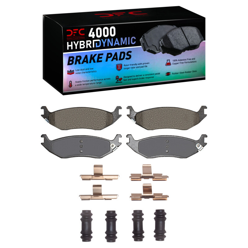 DFC 4000 HybriDynamic Rear Brake Pads and Hardware Kit, Chrysler Aspen 2002-2024
