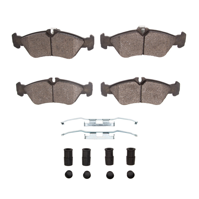 DFC 5000 Advanced Semi-Metallic Rear Brake Pads and Hardware Kit, Dodge Sprinter 3500 2002-2006