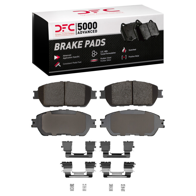 DFC 5000 Advanced Ceramic Front Brake Pads and Hardware Kit, Toyota Tacoma 2005-2015