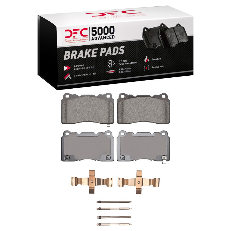 DFC 5000 Advanced Low-Metallic Front Brake Pads and Hardware Kit, Cadillac ATS 2016-2020