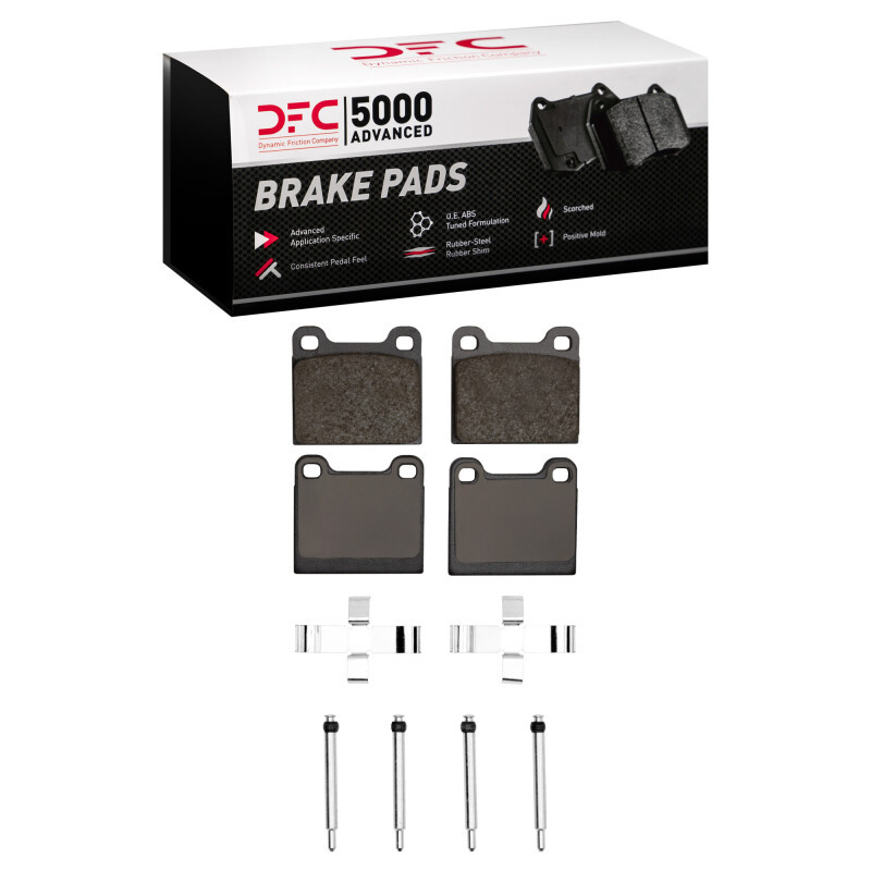 DFC 5000 Advanced Low-Metallic Front/Rear Brake Pads and Hardware Kit, Mercedes-Benz 300SE 1961-1991