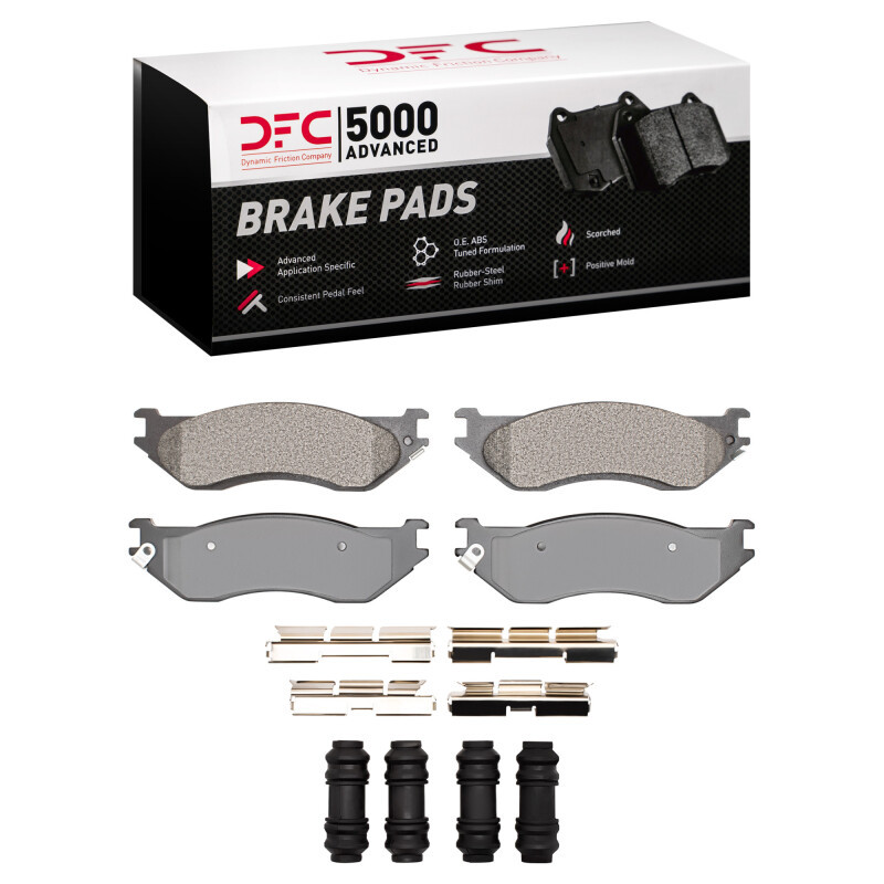 DFC 5000 Advanced Semi-Metallic Front Brake Pads and Hardware Kit, Dodge Durango 2002-2006