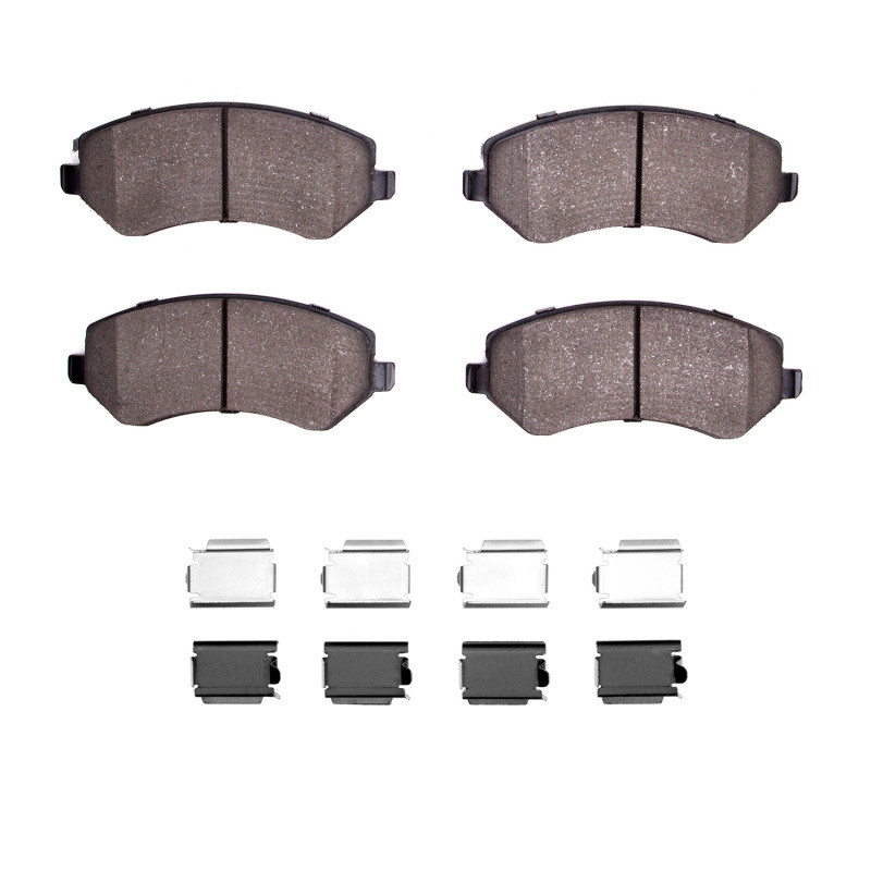 DFC 5000 Advanced Semi-Metallic Front Brake Pads and Hardware Kit, Chrysler Voyager 2001-2007
