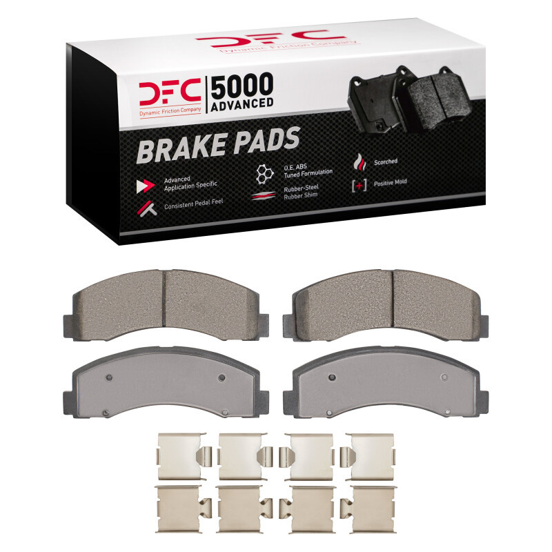 DFC 5000 Advanced Ceramic Front Brake Pads and Hardware Kit, Ford F-150 RWD 2010-2021