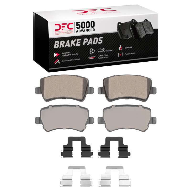 DFC 5000 Advanced Ceramic Rear Brake Pads and Hardware Kit, Volvo V60 Cross Country 2007-2018