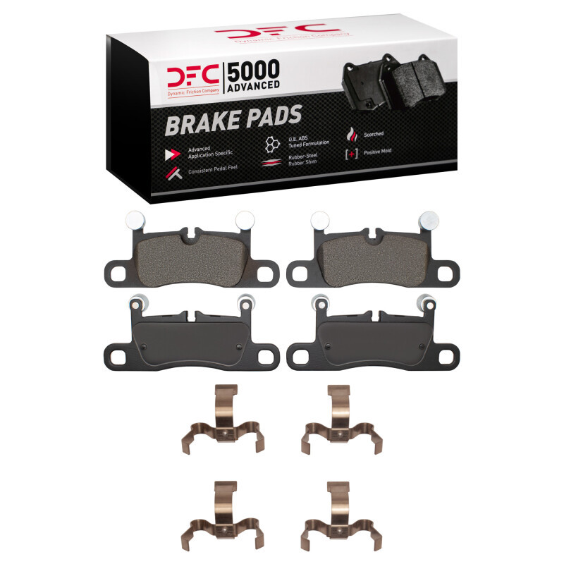 DFC 5000 Advanced Low-Metallic Rear Brake Pads and Hardware Kit, Audi S e-Tron GT 2020-2025