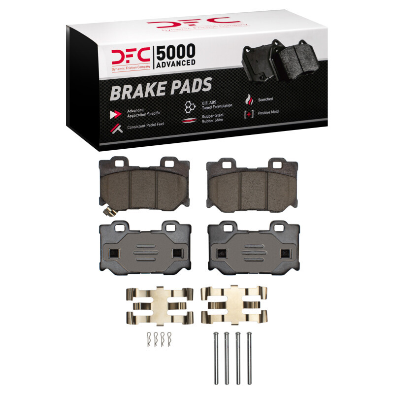 DFC 5000 Advanced Ceramic Rear Brake Pads and Hardware Kit, Infiniti Q60 2008-2025