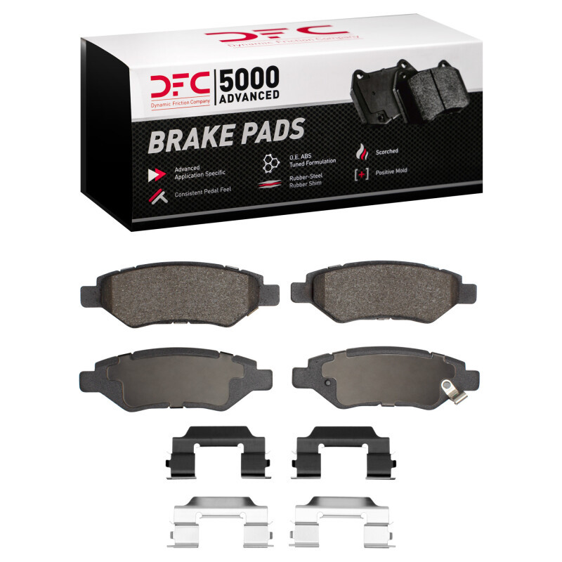 DFC 5000 Advanced Ceramic Rear Brake Pads and Hardware Kit, Cadillac CTS 2008-2016