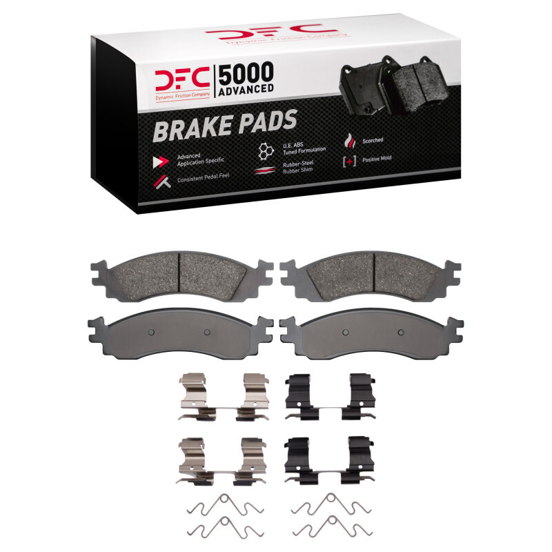 DFC 5000 Advanced Ceramic Front Brake Pads and Hardware Kit, Ford Explorer Sport Trac 2006-2010