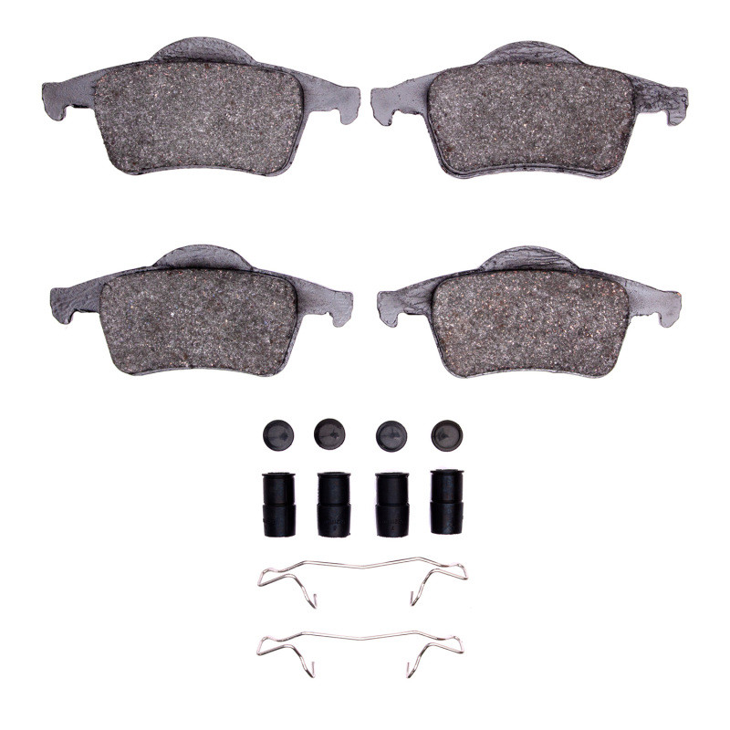 DFC 5000 Advanced Low-Metallic Rear Brake Pads and Hardware Kit, Volvo S80/S60/S70/V70/XC70 1999-2009
