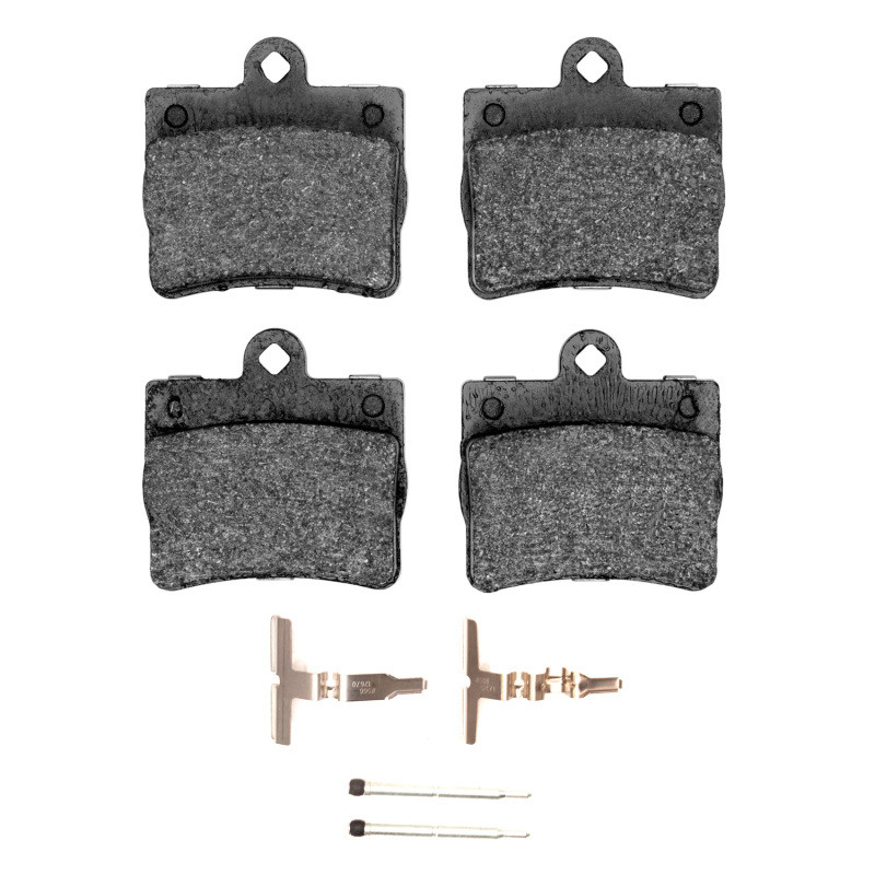 DFC 5000 Advanced Low-Metallic Rear Brake Pads and Hardware Kit, Mercedes-Benz C220 1994-1998