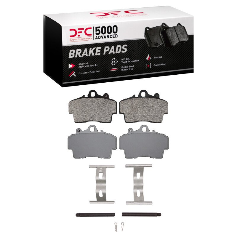 DFC 97-08 Porsche Boxster Front 5000 Advanced Low Metallic Brake Pads and Hardware Kit