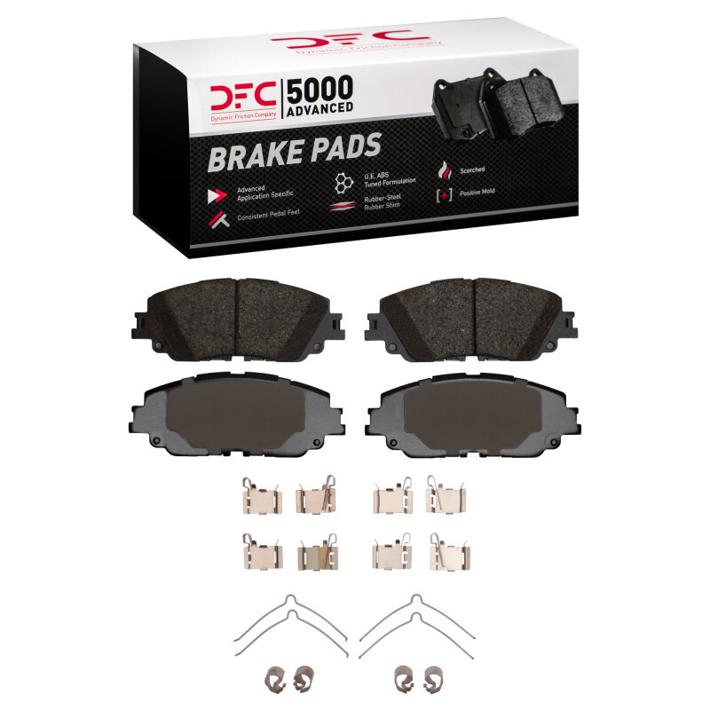 DFC 5000 Advanced Ceramic Front Brake Pads and Hardware Kit, Lexus ES300H 2018-2025