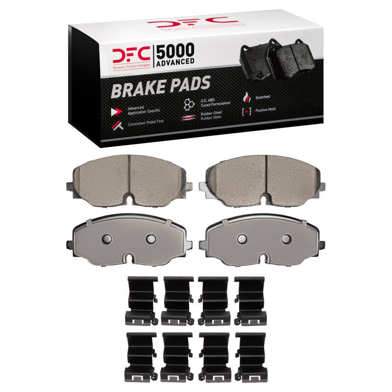 DFC 5000 Advanced Ceramic Front Brake Pads and Hardware Kit, Volkswagen Atlas/Atlas Cross Sport 2018-2025