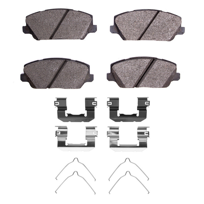 DFC 5000 Advanced Ceramic Front Brake Pads and Hardware Kit, Kia Cadenza 2017-2020
