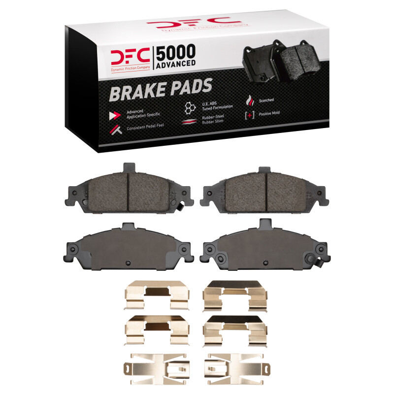 DFC 5000 Advanced Ceramic Front Brake Pads and Hardware Kit, Chevrolet Malibu 1997-2005