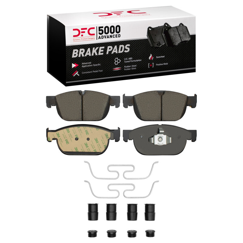DFC 5000 Advanced Low-Metallic Front Brake Pads and Hardware Kit, Polestar Polestar 2 2016-2024