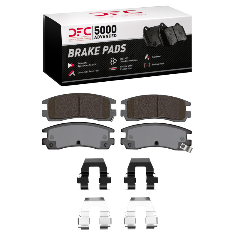 DFC 5000 Advanced Ceramic Rear Brake Pads and Hardware Kit, Buick Rendezvous 1997-2010