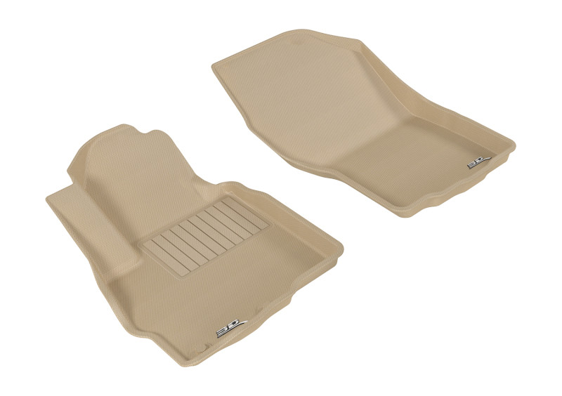 3D MAXpider Kagu 1st Row Tan Floor Mat Set, Mitsubishi Outlander Sport 2011-2019