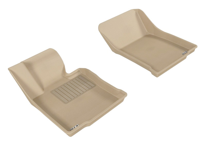 3D MAXpider Kagu 1st Row Tan Floor Mat Set, Mini Countryman 2011-2016
