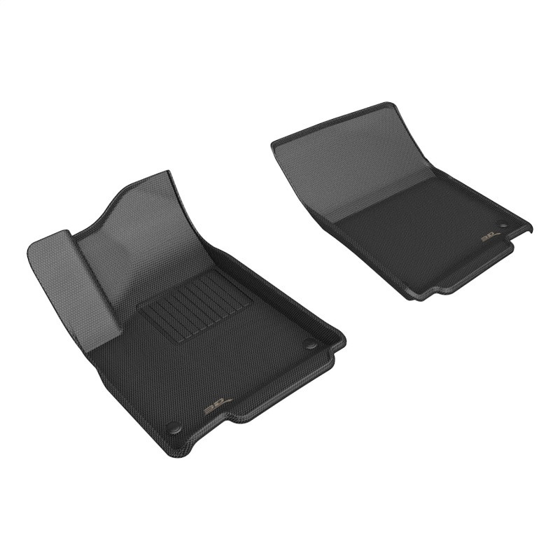 3D MAXpider Kagu 1st Row Black Floor Mat Set, Rivian R1T 2024